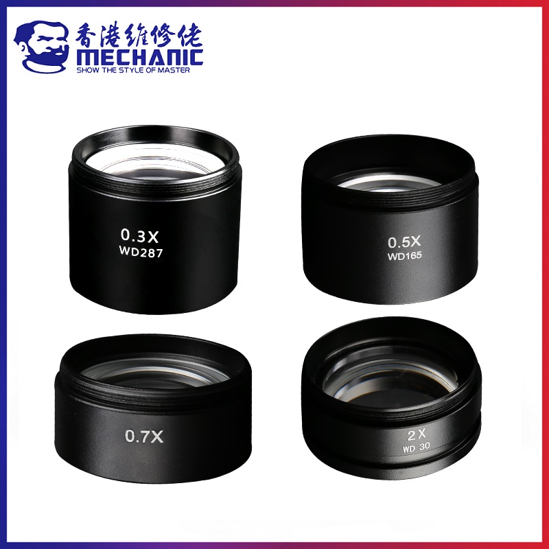 Electronics Repair Microscope - MÉCANICIEN 0.3X 0.5X 0.7X 2X L'objectif