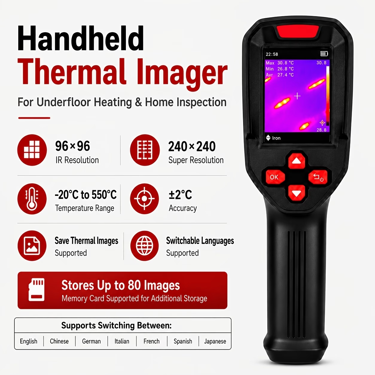 Caméra thermique Super IR 240x - Electronics Repair Images avis et prix